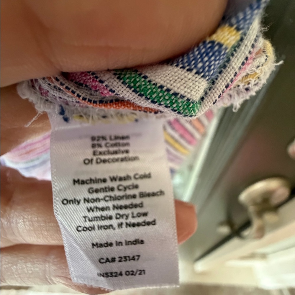 Talbots Pastel Multi-Striped Sleeveless V-Neck Tank, Lp - Picture 9 of 12